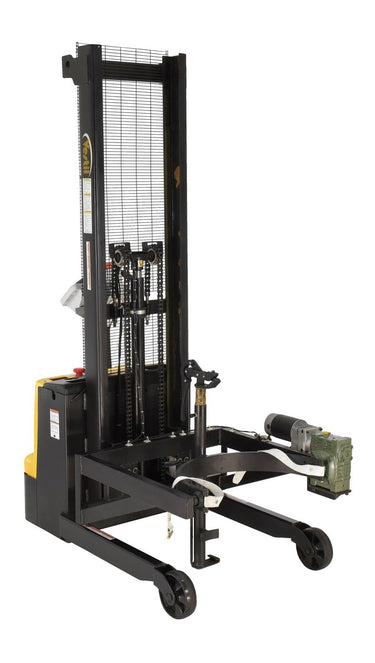 Steel DC Power Drum Lifter/Rotator/Trans w Scale 34-5/8 x 61-13/16 x 85-7/16 In. 550 Lb. Cap Blk/Yel